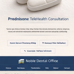 Prednisone TeleHealth information banner
